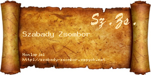 Szabady Zsombor névjegykártya